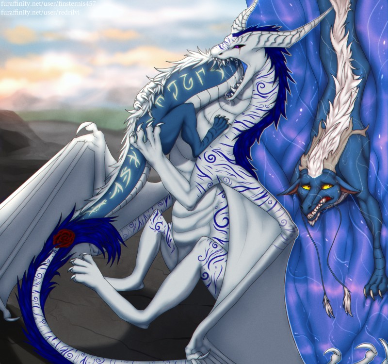 corrhan and quinarth snowtide (east asian mythology and etc) created by finsternis457 and redrilvi