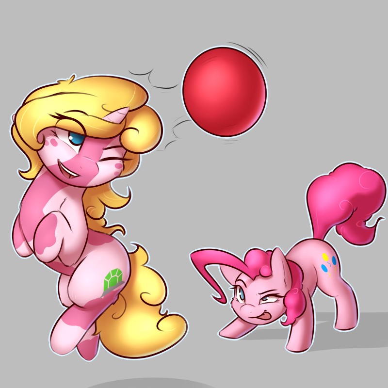 fan character and pinkie pie (friendship is magic and etc) created by pudgeruffian