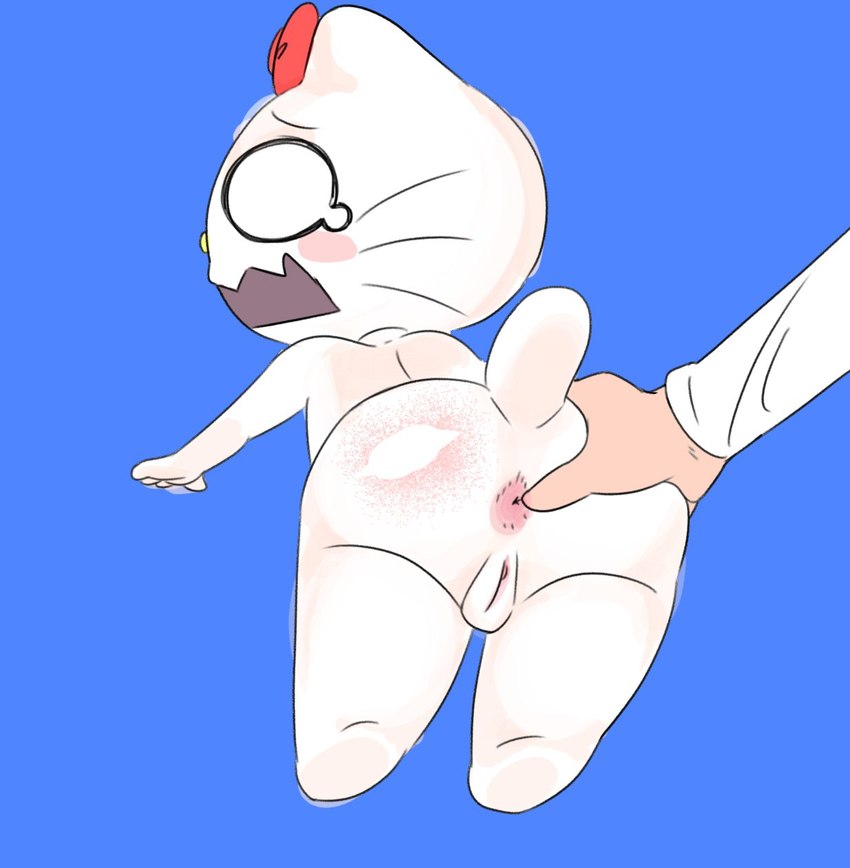 anthro anus blush body_blush butt butt_blush butt_grab duo female genitals hand_on_butt nude pussy spread_butt spreading touching_anus young savagensfw hello_kitty_(series) sanrio hello_kitty_(character) domestic_cat felid feline felis human mammal 2022 hi_res