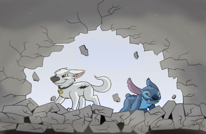 bolt and stitch (lilo and stitch and etc) created by leaffox