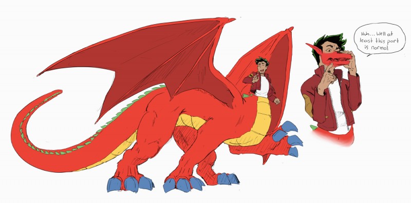 jake long (american dragon: jake long and etc) created by alyd, pooqa, and slinkydragon (colorist)