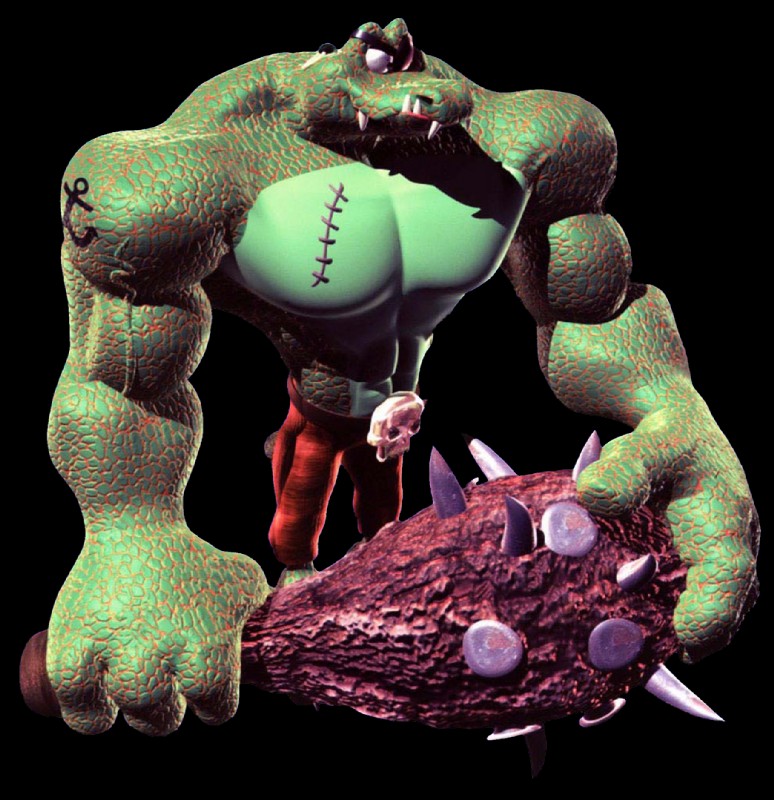 anthro eye_patch eyewear male muscular muscular_anthro muscular_male simple_background solo tattoo transparent_background weapon unknown_artist donkey_kong_(series) nintendo klubba crocodilian kremling reptile scalie alpha_channel official_art