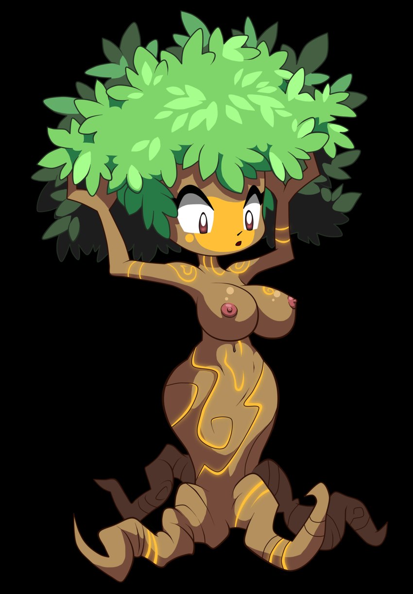 afro alternate_form areola big_areola big_breasts breasts female leaf leaf_hair navel nipples not_furry nude plant plant_hair pseudo_hair solo tree wide_hips unknown_artist shantae_(series) wayforward shantae shantae_(dryad_form) dryad elemental_creature elemental_humanoid flora_fauna humanoid mammal plant_humanoid treant tree_humanoid alpha_channel hi_res