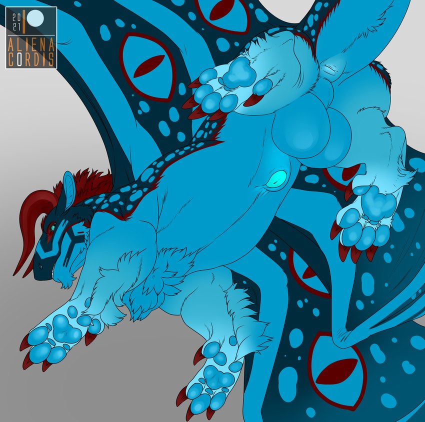 animal_genitalia anus balls belly claws feral genitals horn male paws sheath solo tail underside_view wings aliena-cordis mythology haloren dragon felkin mythological_creature mythological_scalie scalie hi_res