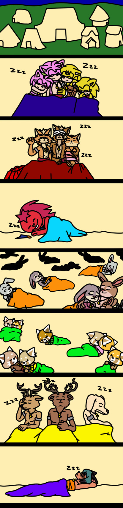 mr. wolf, legoshi, sonic the hedgehog, louis, michiru kagemori, and etc (sonic the hedgehog (series) and etc) created by ameth18 and sirinathehedgehog