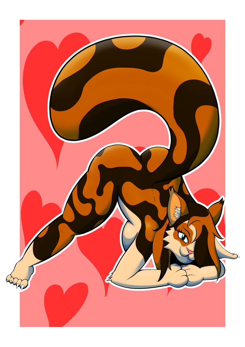 anthro ass_up bent_over bottomless breasts clothed clothing female fluffy fluffy_tail fur hair hair_over_eye inner_ear_fluff jack-o'_pose mottled one_eye_obstructed piebald pose side_boob smile smirk solo spread_legs spreading tail topless tuft deedoss cleo_(deedoss) calico_cat domestic_cat felid feline felis mammal absurd_res hi_res