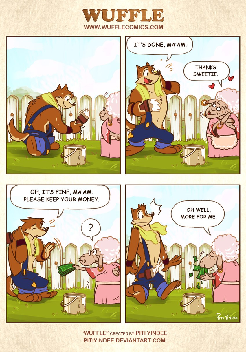 aunty pinky and wuffle (wuffle (webcomic) and etc) created by piti yindee