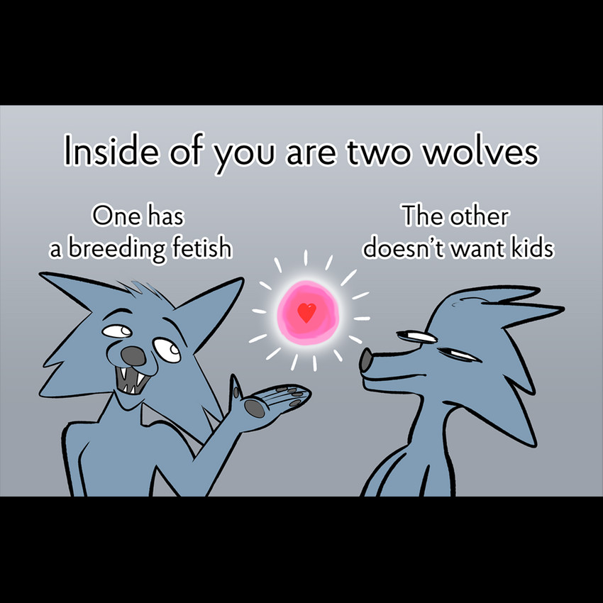 inside you there are two wolves created by burgerpocalypse