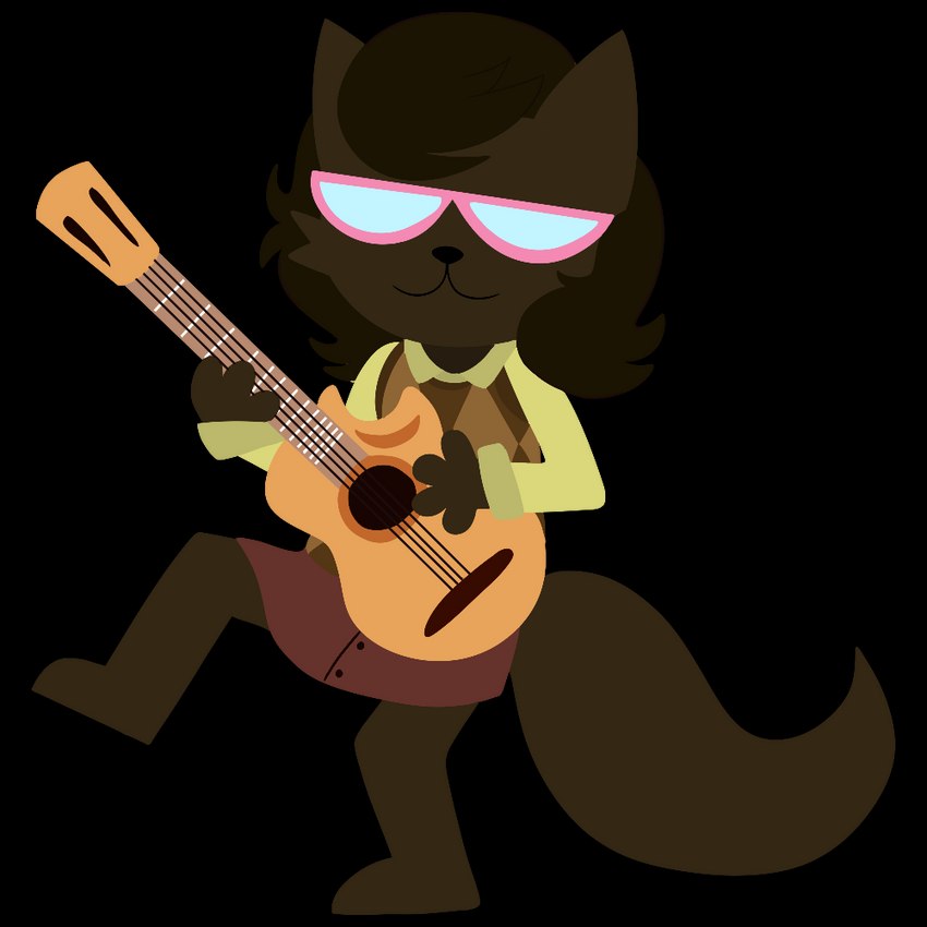 4_fingers :3 acoustic_guitar anthro asking_self barefoot biped black_nose black_text bottomwear brown_body brown_bottomwear brown_clothing brown_ears brown_fur brown_hair brown_skirt brown_tail brown_topwear brown_tuft brown_vest cat_tail checkered checkered_clothing checkered_topwear checkered_vest cheek_tuft clothed clothed_anthro clothed_female clothing eyebrow_through_hair eyebrows eyewear facial_tuft feet female fingers fluffy fluffy_tail front_view fur glasses guitar hair half-moon_glasses holding_guitar holding_musical_instrument holding_object long_tail musical_instrument narrowed_eyes on_one_leg opaque_glasses pattern_clothing pattern_topwear pattern_vest pawpads pink_eyewear pink_glasses pink_inner_ear pink_pawpads pink_tongue plucked_string_instrument pointy_ears prick_ears question_mark shirt simple_background skirt solo standing string_instrument style_emulation tail text toes tongue topwear translucent translucent_hair transparent_background tuft vest yellow_clothing yellow_shirt yellow_topwear juliekarbon night_in_the_woods cadence_bonaventura domestic_cat felid feline felis mammal york_chocolate 1:1 2017 alpha_channel colored digital_drawing_(artwork) digital_media_(artwork) full-length_portrait lineless portrait