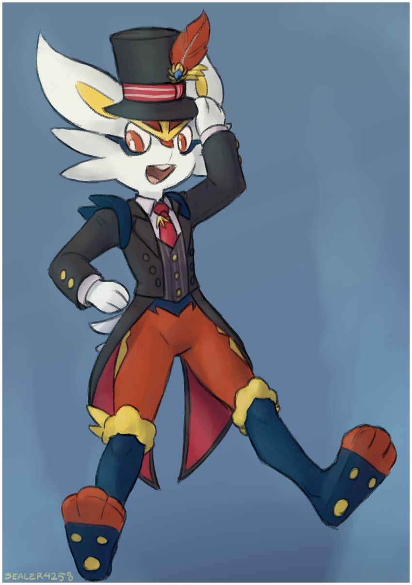 tuxedo style cinderace (pokemon unite and etc) created by sealer4258