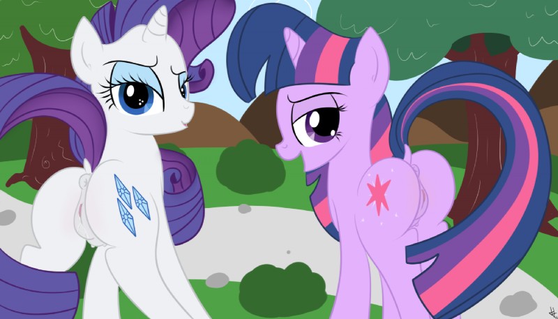 rarity and twilight sparkle (friendship is magic and etc) created by jakejoke
