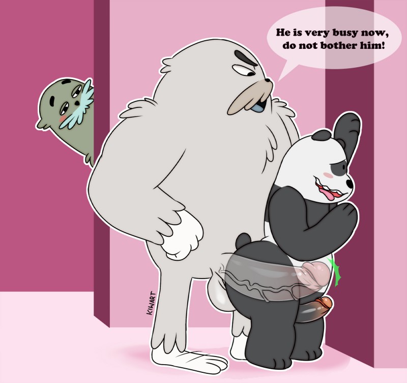 anal anal_penetration balls being_watched big_dom_small_sub blush dialogue dominant duo_focus genitals group humanoid_genitalia humanoid_penis looking_at_another male male/male penetration penis sex size_difference text tongue tongue_out kiwart cartoon_network we_bare_bears charlie_(we_bare_bears) panda_(we_bare_bears) ralph_(we_bare_bears) bear giant_panda mammal sasquatch digital_media_(artwork) english_text hi_res