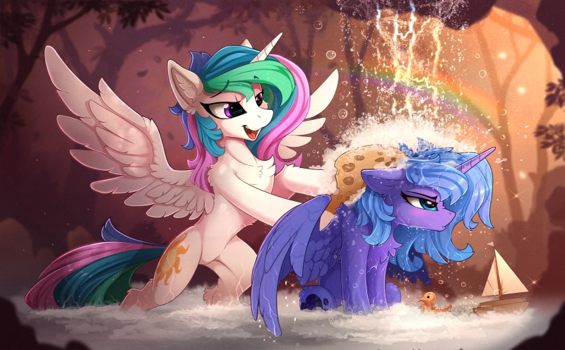 princess celestia and princess luna (friendship is magic and etc) created by yakovlev-vad