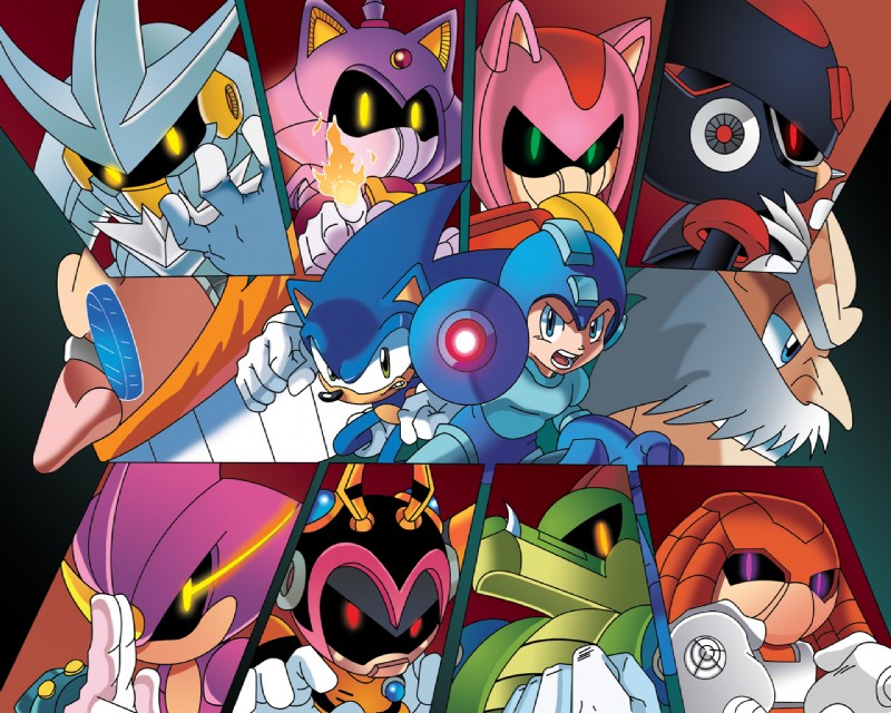 ambiguous_gender anthro blue_body blue_fur female fur group machine male robotization leonarstist06 capcom mega_man_(series) megaman_(classic) sega sonic_the_hedgehog_(series) worlds_collide amy_rose blaze_the_cat blaze_woman charmy_bee charmy_man dr._eggman dr._wily espio_man espio_the_chameleon knuckles_man knuckles_the_echidna mega_man_(character) roboticized_masters rose_woman shadow_man_(worlds_collide) shadow_the_hedgehog silver_man silver_the_hedgehog sonic_the_hedgehog vector_man vector_the_crocodile eulipotyphlan hedgehog human mammal robot robot_master 5:4