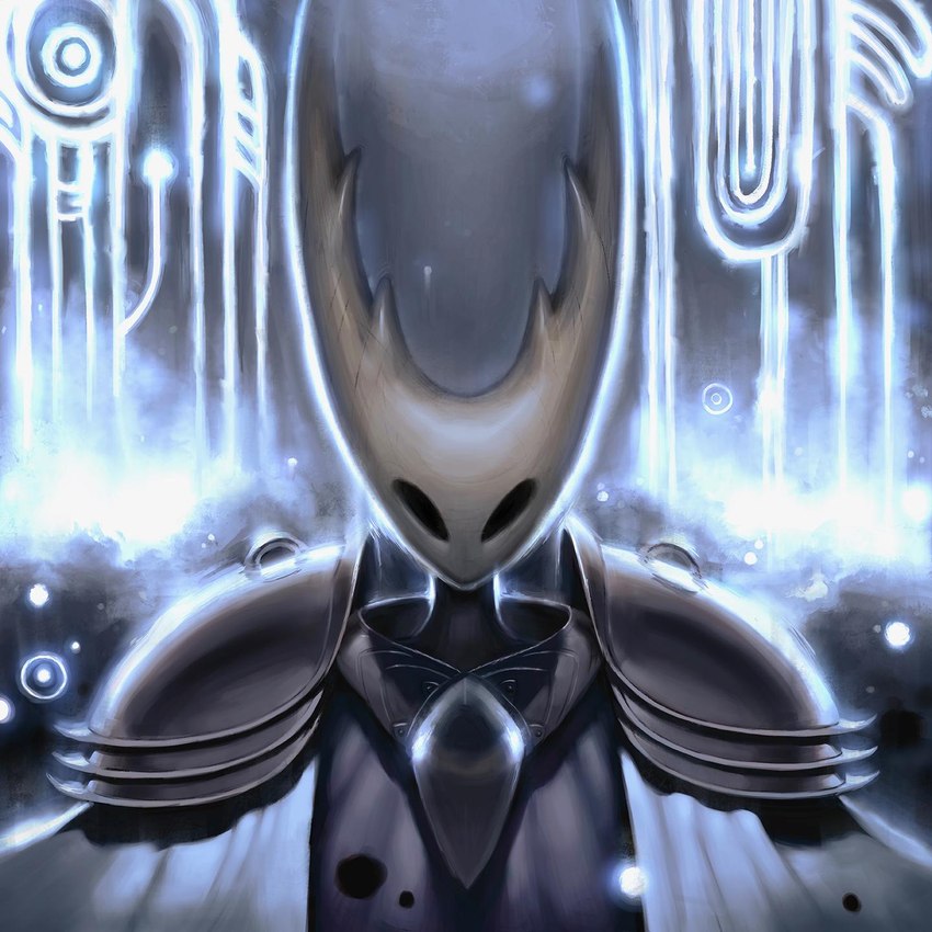 abstract_background ambiguous_gender armor black_eyes bright cape clothing empty_eyes front_view glowing_runes gorget horn solo spaulder white_cape white_clothing white_glow ashenhare hollow_knight team_cherry hollow_knight_(character) pure_vessel_(hollow_knight) void_(hollow_knight) animal_humanoid arthropod arthropod_humanoid humanoid insect insect_humanoid vessel_(species) 1:1 2019 bust_portrait digital_media_(artwork) digital_painting_(artwork) hi_res icon painting_(artwork) portrait shaded male_(lore)