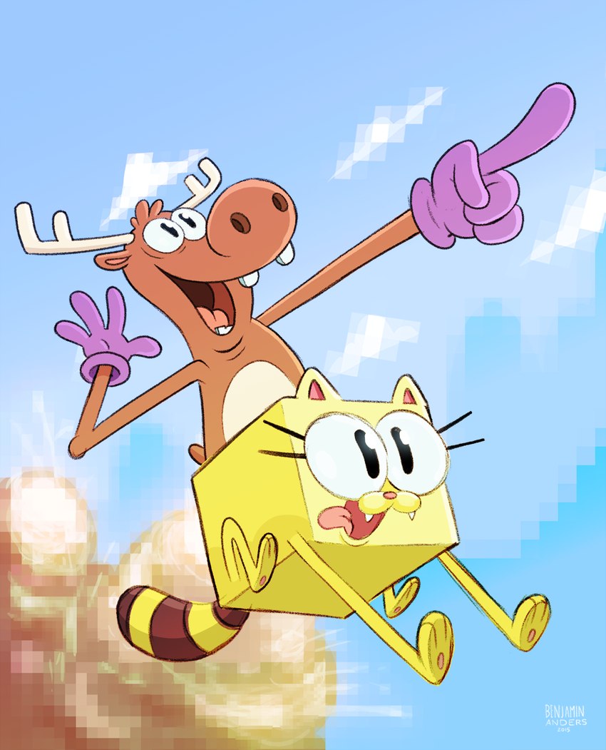 catbox and moose (nickelodeon and etc) created by benjamin anders