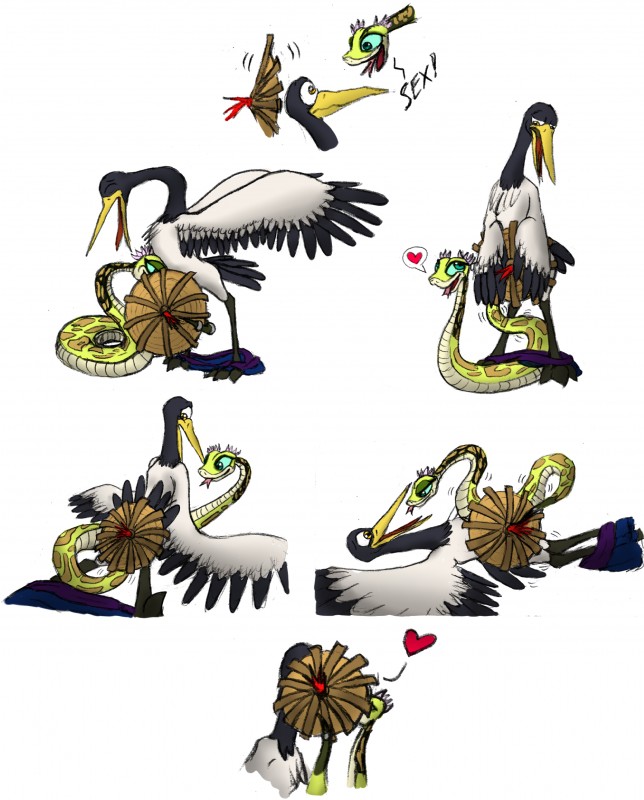 master crane and master viper (kung fu panda and etc) created by bassybefuddle