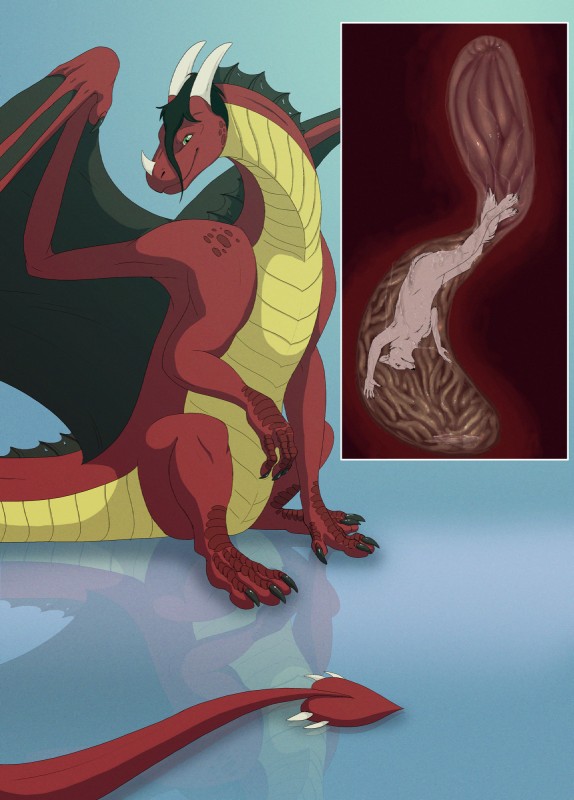 acid anthro bodily_fluids esophageal_sphincter feral fur inside_stomach internal male nude organs size_difference stomach stomach_acid tail vore white_body white_fur wings vorelord european_mythology mythology crytrauv mandarax arctic_fox canid canine dragon fox mammal mythological_creature mythological_scalie scalie true_fox western_dragon 2017 digital_media_(artwork) hi_res