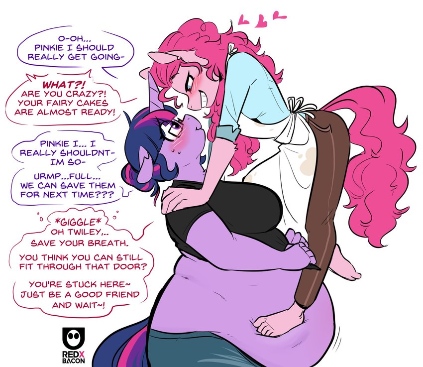 pinkie pie and twilight sparkle (friendship is magic and etc) created by redxbacon