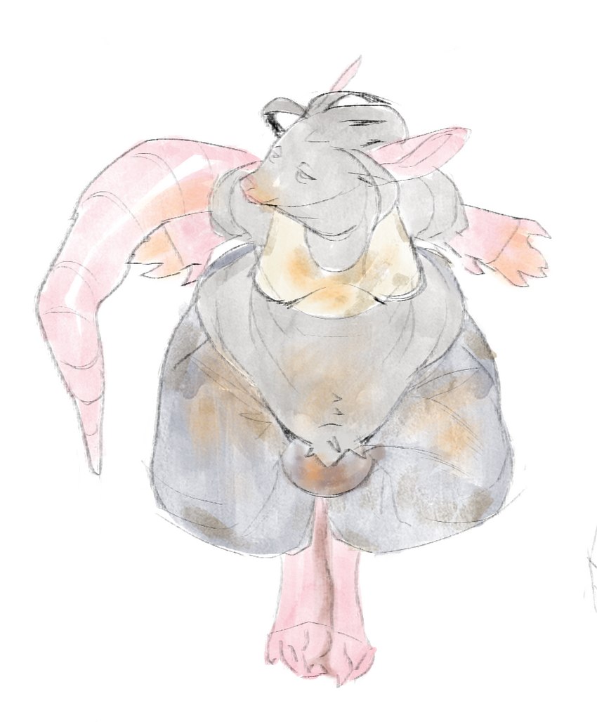 anthro bottomwear bulge cheeto_dust clothing gynomorph intersex overweight pants pear-shaped_figure slob solo sweatpants tail thick_tail wide_hips fireclown mammal murid murine rat rodent digital_media_(artwork) digital_painting_(artwork) sketch