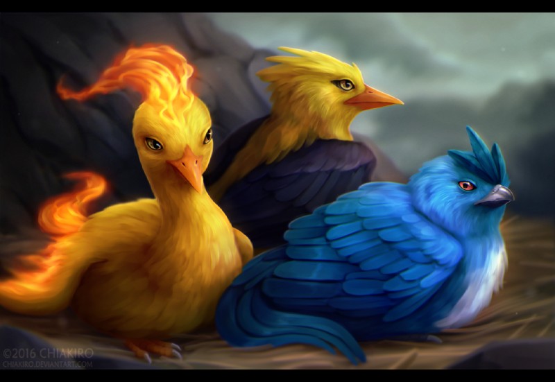 ambiguous_gender beak black_bars black_beak black_body black_feathers blue_body blue_feathers countershading feathers fire flaming_hair flaming_tail flaming_wings group legendary_birds legendary_trio looking_at_viewer looking_away orange_beak orange_sclera pseudo_hair tail tail_feathers trio unusual_anatomy unusual_wings white_body white_countershading white_feathers wings yellow_body yellow_feathers yellow_sclera chiakiro european_mythology greek_mythology mythology nintendo pokemon articuno avian bird generation_1_pokemon legendary_pokemon moltres mythological_avian mythological_bird mythological_creature mythological_firebird phoenix pokemon_(species) zapdos 2016 letterbox