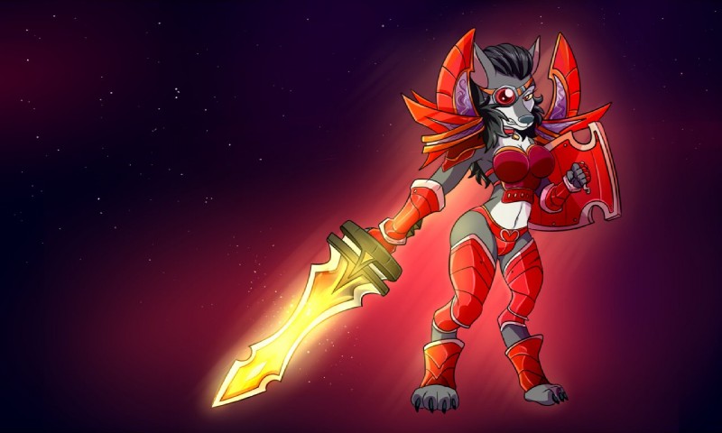 abstract_background angry anthro armor aura bionic_eye bionics black_hair black_nose breasts claws cleavage clenched_teeth clothed clothing cosmic_background cybernetic_eye cybernetics detailed_background digitigrade energy eyelashes eyewear female fur glowing grey_body grey_fur hair holding_melee_weapon holding_object holding_sword holding_weapon looking_at_viewer machine magic_sword melee_weapon midriff red_eyes shield slim solo space space_background sword tank teeth unconvincing_armor underwear vehicle warrior weapon yellow_sclera lonbluewolf blizzard_entertainment warcraft valklou canid mammal werecanid werecreature worgen 2014 5:3 digital_media_(artwork) wallpaper