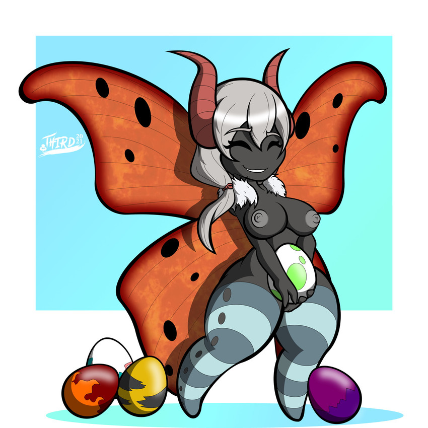 anthro anthrofied areola big_breasts black_egg black_stripes breasts casual_nudity egg female glistening glistening_egg green_egg green_spots grey_areola grey_body grey_breasts grey_nipples hair horn insect_wings lepidopteran_wings mature_anthro mature_female monotone_breasts multicolored_egg nipples nude orange_egg pokemorph purple_egg red_egg short_stack small_waist solo spots spotted_egg standing striped_egg stripes thick_thighs two_tone_egg white_egg white_hair wide_hips wings yellow_egg third nintendo pokemon arthropod generation_5_pokemon insect lepidopteran moth pokemon_(species) volcarona ember_(disambiguation) 1:1 hi_res