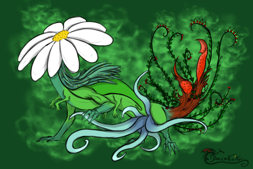 ambiguous_gender art_nouveau carnivorous_plant dangerous feral plant scorpio solo inccubusdracokaito elemental_creature flora_fauna hybrid monster unknown_species 3:2 digital_media_(artwork) sketch