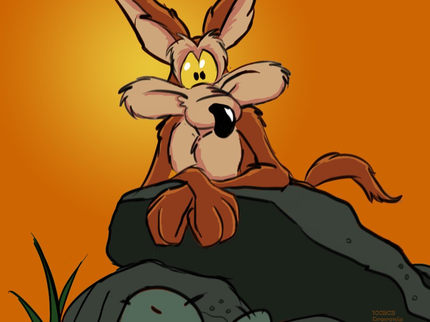 wile e. coyote (warner brothers and etc) created by stevethedragon