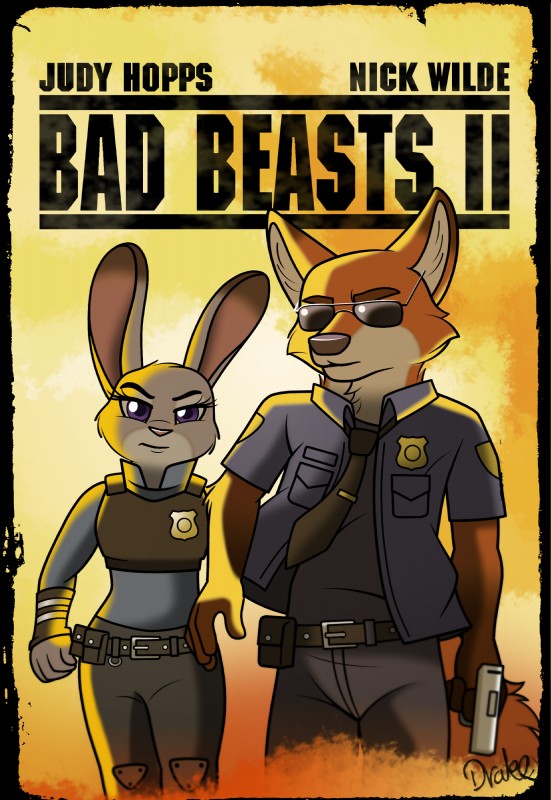 judy hopps and nick wilde (zootopia and etc) created by drako1997
