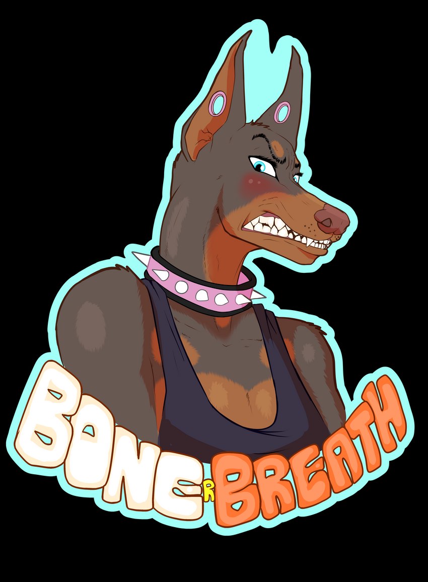 anthro ear_piercing female flesh_tunnel gauged_ear piercing simple_background solo sticker text aromatic_hyena nikki_(aromatic_hyena) canid canine canis dobermann domestic_dog mammal pinscher absurd_res alpha_channel digital_media_(artwork) english_text hi_res