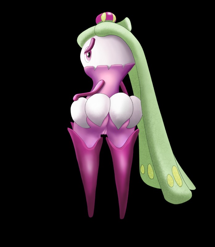 butt eyelashes female genitals green_hair hair hand_on_hip looking_back not_furry plant pseudo_clothing pussy simple_background solo transparent_background wide_hips draquarzi nintendo pokemon elemental_creature flora_fauna generation_7_pokemon humanoid pokemon_(species) tsareena alpha_channel digital_media_(artwork) hi_res