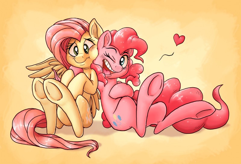 fluttershy and pinkie pie (friendship is magic and etc) created by raunchyopposition