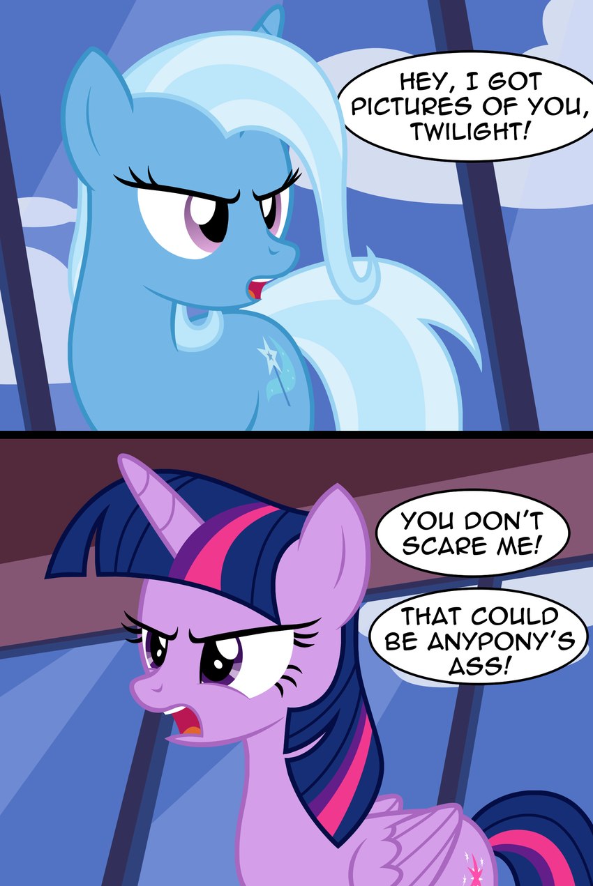 trixie and twilight sparkle (friendship is magic and etc) created by badumsquish