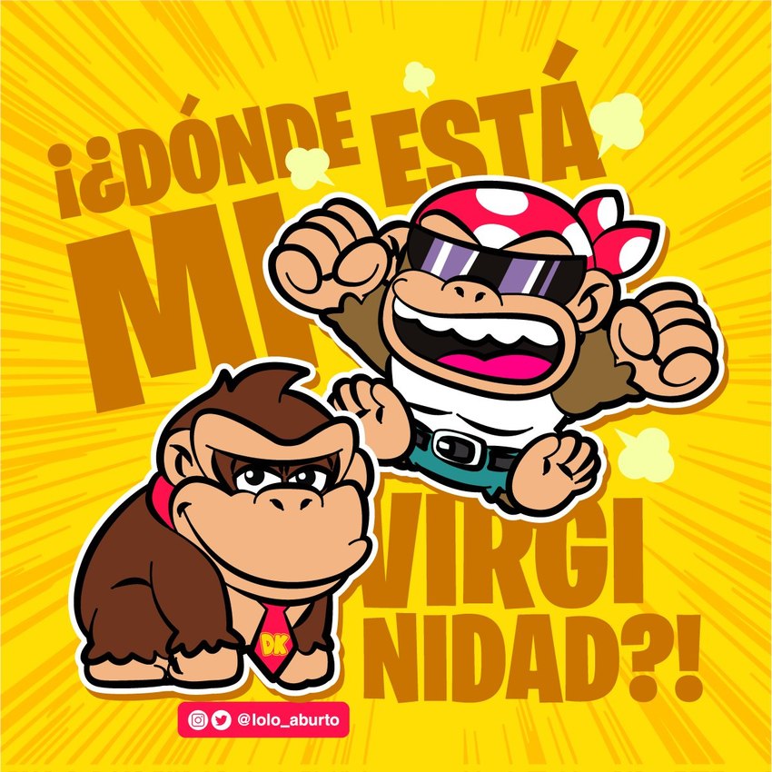 donkey kong and funky kong (donkey kong (series) and etc) created by lolo aburto