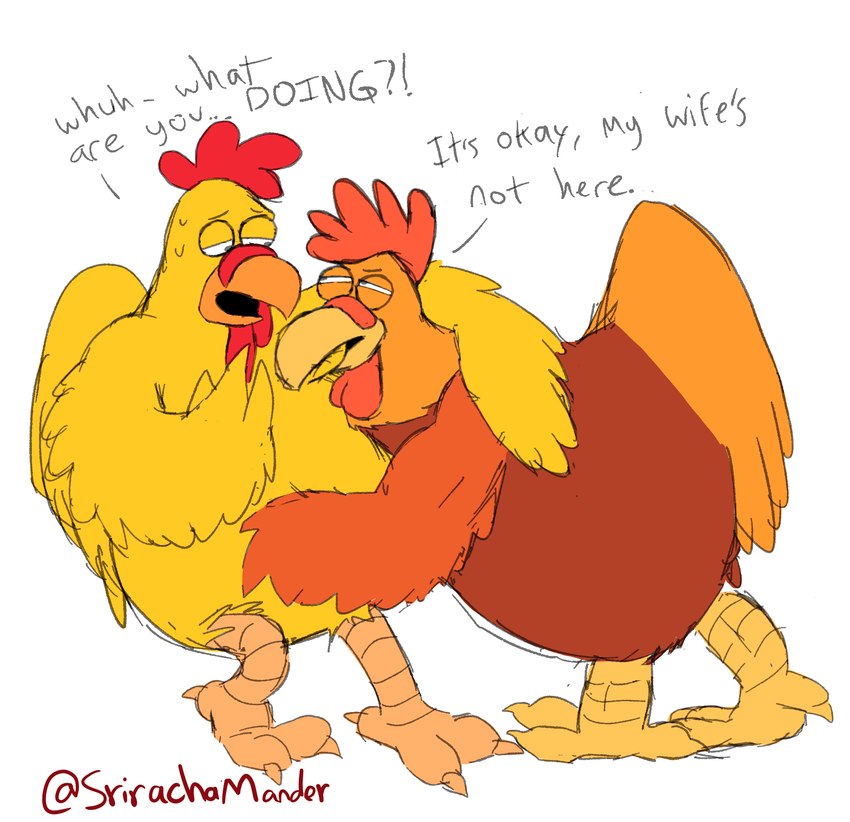 ernie the giant chicken (family guy) created by srirachamander