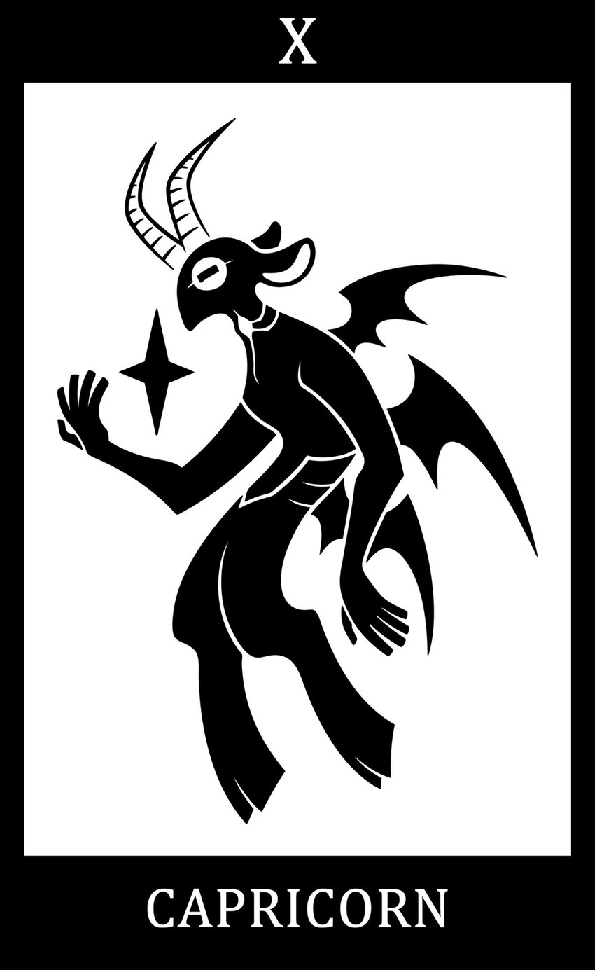 2_horns 3_wings 5_fingers anthro back_wings black_border border cloven_hooves curved_horn female fingers hole_(anatomy) hooves horizontal_pupils horn humanoid_hands membrane_(anatomy) membranous_wings multi_wing number pupils roman_numeral side_view silhouette simple_background solo star text unguligrade unusual_wing_placement waist_wings white_background white_text wings sunnyclockwork american_mythology mythology scp_foundation western_zodiac capricorn_(zodiac) scp-2636 bovid caprine chupacabra goat mammal 2017 black_and_white digital_drawing_(artwork) digital_media_(artwork) english_text hi_res monochrome