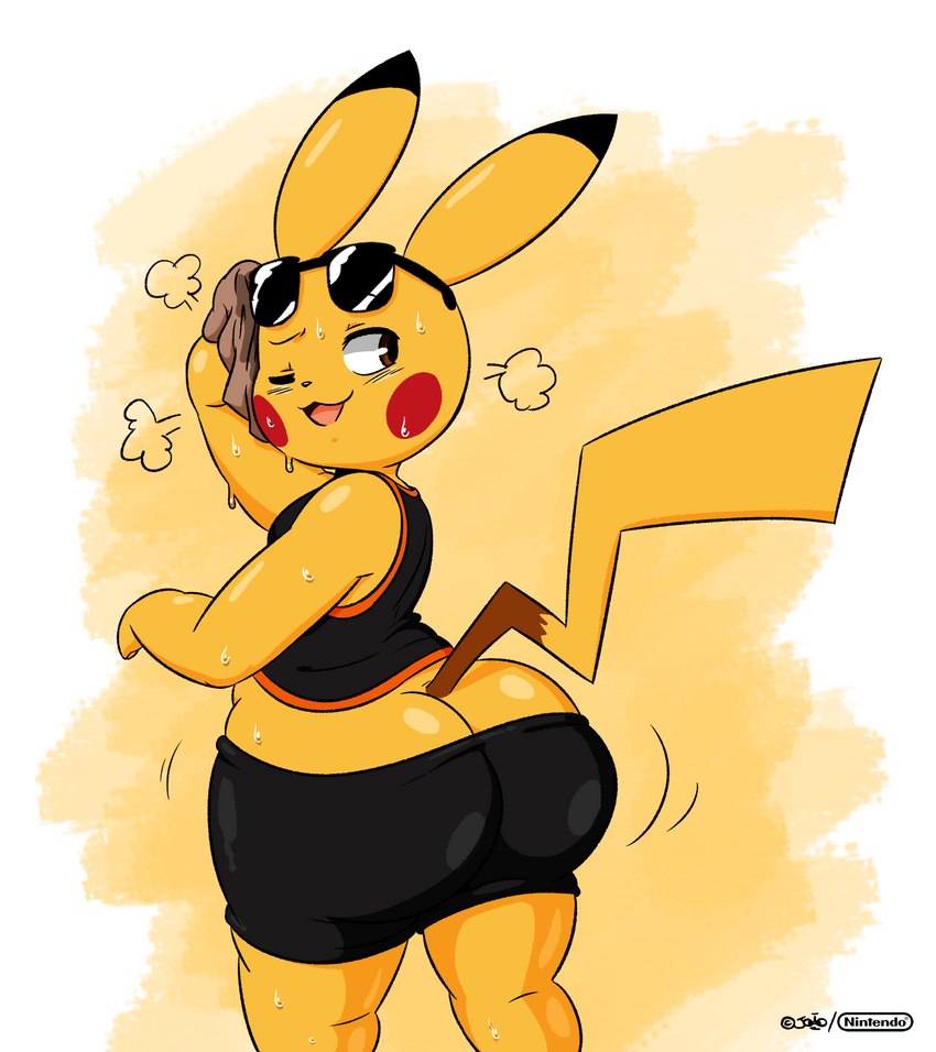 big booty pikachu and fan character (nintendo and etc) created by joaoppereiraus