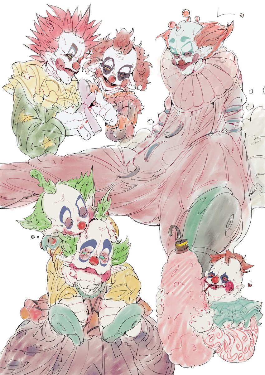 chubby, shorty, spikey, jumbo, rudy, and etc (killer klowns from outer space) created by rikyunezu 9