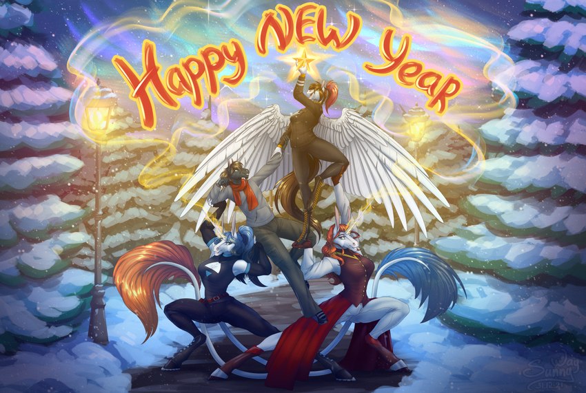 kelesta, kelin, steven saidon, and sunny way (new year 2022 and etc) created by sunny way