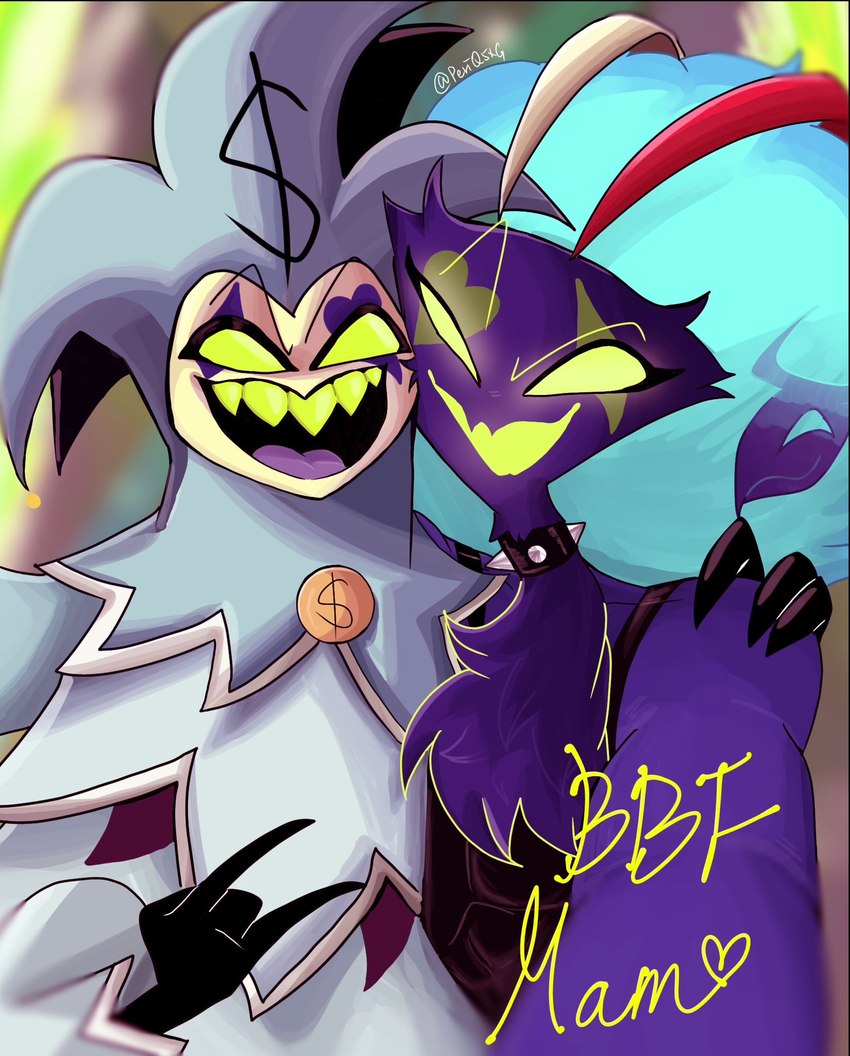 asmodeus and mammon (helluva boss) created by periq5xg