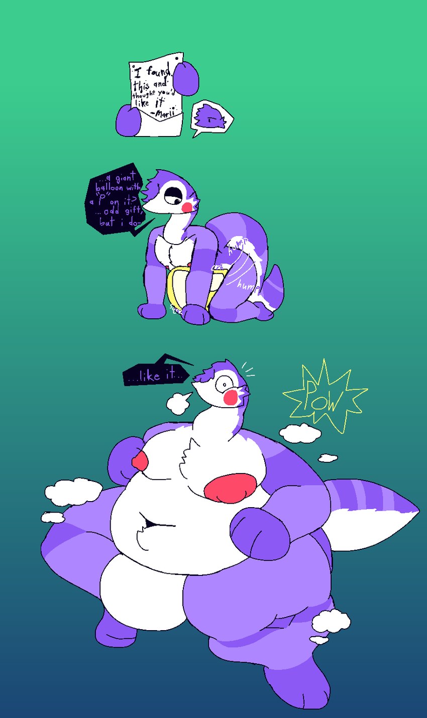 anthro belly belly_inflation belly_tuft big_bulge big_nipples bulge flat_chested gynomorph huge_bulge hyper hyper_bulge inflation intersex nipples null_bulge onomatopoeia power_balloon solo sound_effects surprised_expression tail text thick_tail thick_thighs tuft felineflustered mario_bros nintendo aglet_(felineflustered) squirmle worm english_text hi_res trans_(lore) trans_woman_(lore)