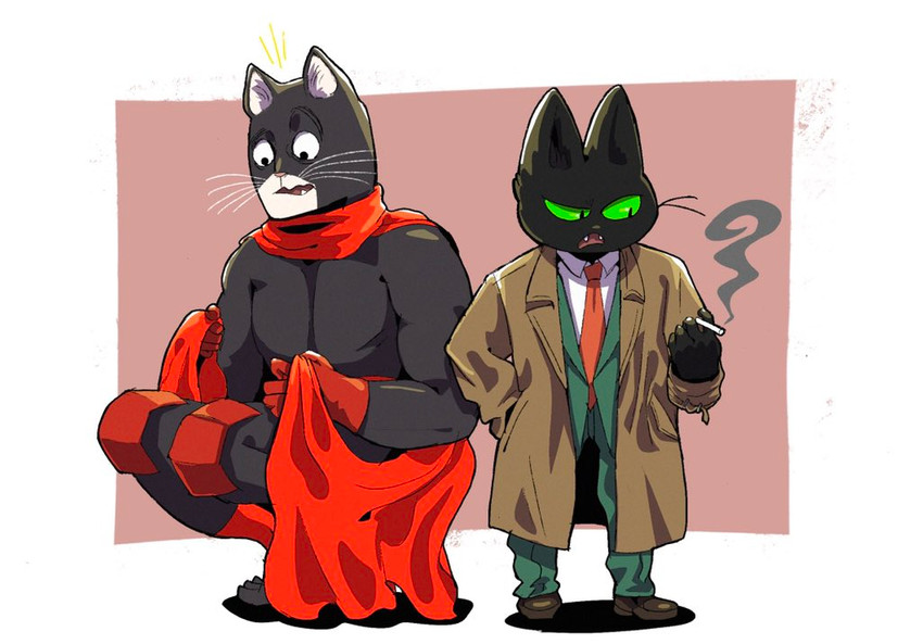 john blacksad and sheriff mao mao mao (mao mao: heroes of pure heart and etc) created by vetiver n