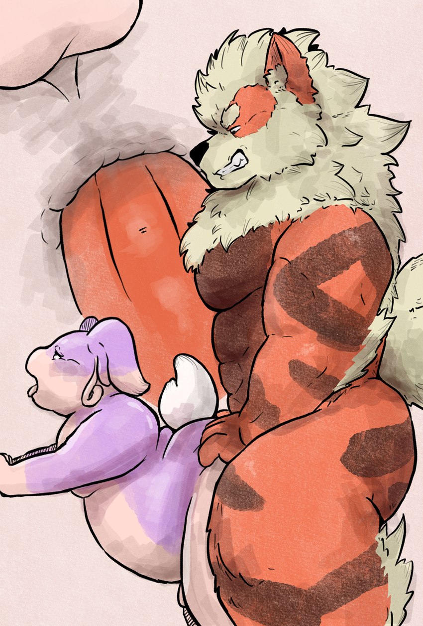 anal anal_penetration belly big_butt butt close-up doggystyle dominant duo from_behind_position male male/male pecs penetration rough_sex sex size_difference slightly_chubby slightly_chubby_male tongue mamayong_(artist) nintendo pokemon arcanine audino canid canine generation_1_pokemon generation_5_pokemon mammal pokemon_(species) shiny_pokemon hi_res