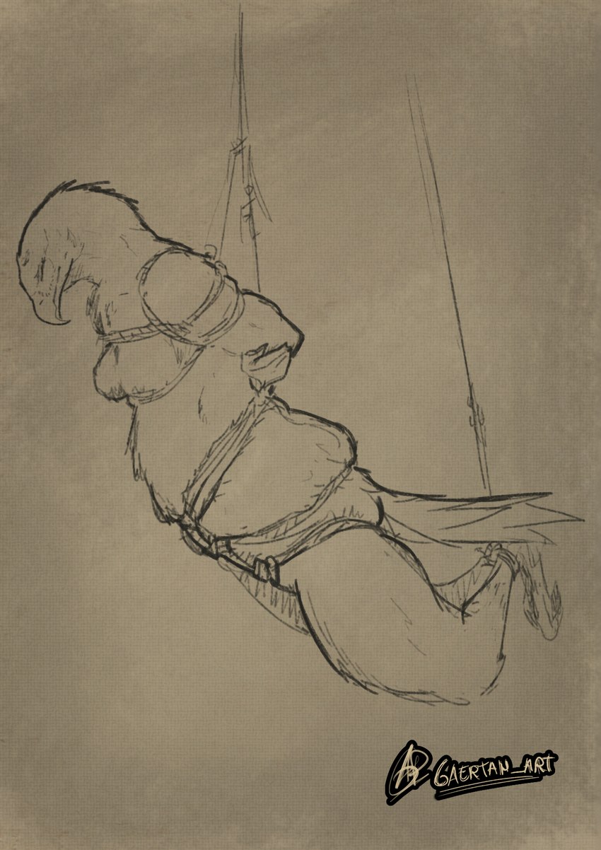 bdsm bondage bound feathers female knot restraints rope rope_bondage rope_harness submissive gaertan avian bird digital_drawing_(artwork) digital_media_(artwork) hi_res krita_(artwork)