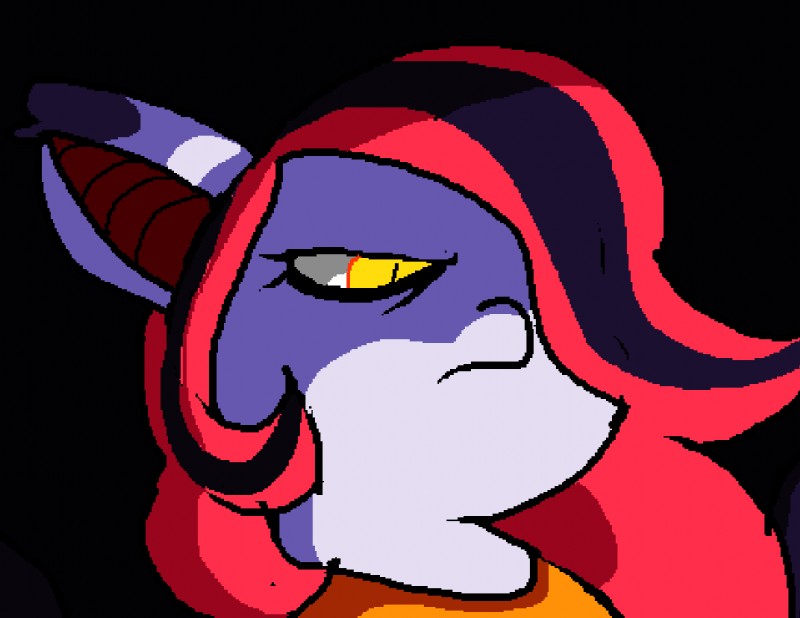 angry female feral glare hair multicolored_hair solo two_tone_hair unknown_artist hasbro my_little_pony arrhythmia fan_character bat_pony equid equine horse mammal pony headshot_portrait portrait