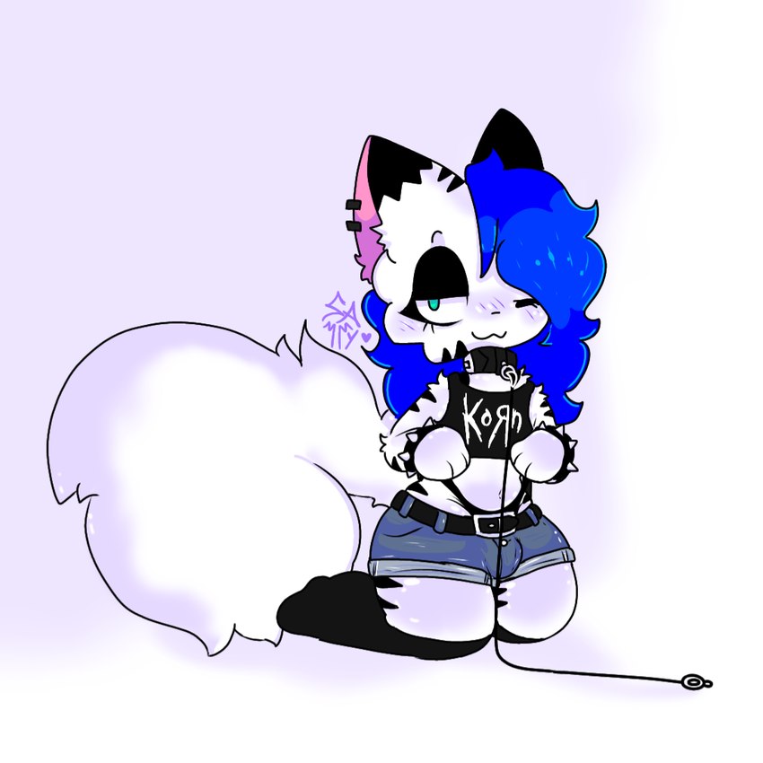 anthro bottomwear bracelet clothing collar cutoffs denim denim_bottomwear denim_clothing fluffy fluffy_tail jewelry leash leashed_collar legwear male shorts solo spiked_bracelet spikes tail thigh_highs topwear sammy_c-lover domestic_cat felid feline felis mammal 1:1