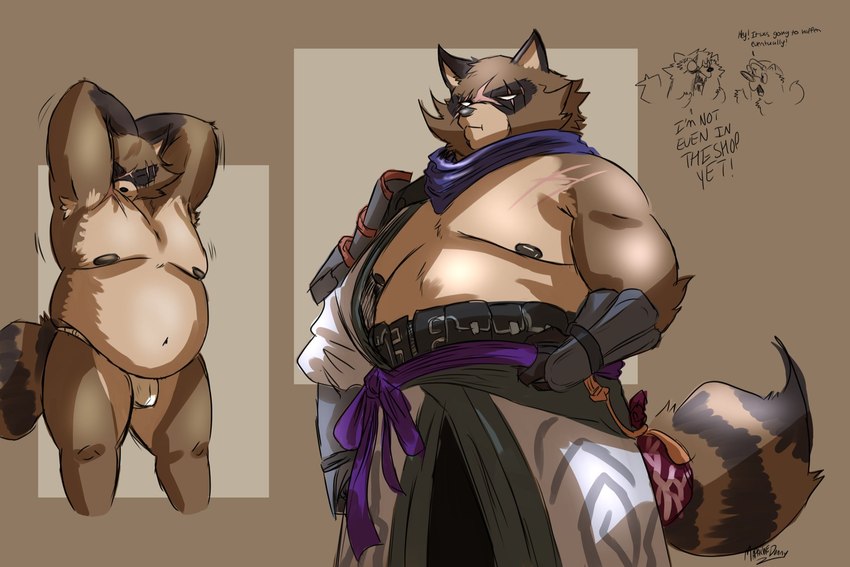 anthro asian_clothing belly brown_body bulge clothing east_asian_clothing fundoshi japanese_clothing male moobs nipples overweight overweight_male scar simple_background solo underwear white_clothing white_fundoshi white_underwear mapachedonny epic_games fortnite hajime_(fortnite) canid canine mammal raccoon_dog tanuki 2025 hi_res