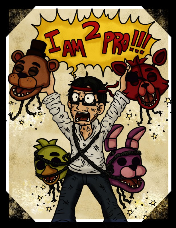 bonnie, chica, foxy, freddy, and markiplier (five nights at freddy's and etc) created by foxgirlkira