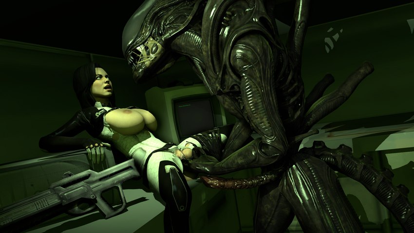 breasts duo erection female fingering genitals gun imminent_sex interspecies male male/female nipples penis ranged_weapon vaginal vaginal_fingering weapon rd_carpet alien_(franchise) bioware electronic_arts mass_effect miranda_lawson alien human humanoid mammal xenomorph 16:9 3d_(artwork) digital_media_(artwork) hi_res widescreen